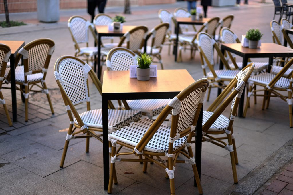 metal cafe tables